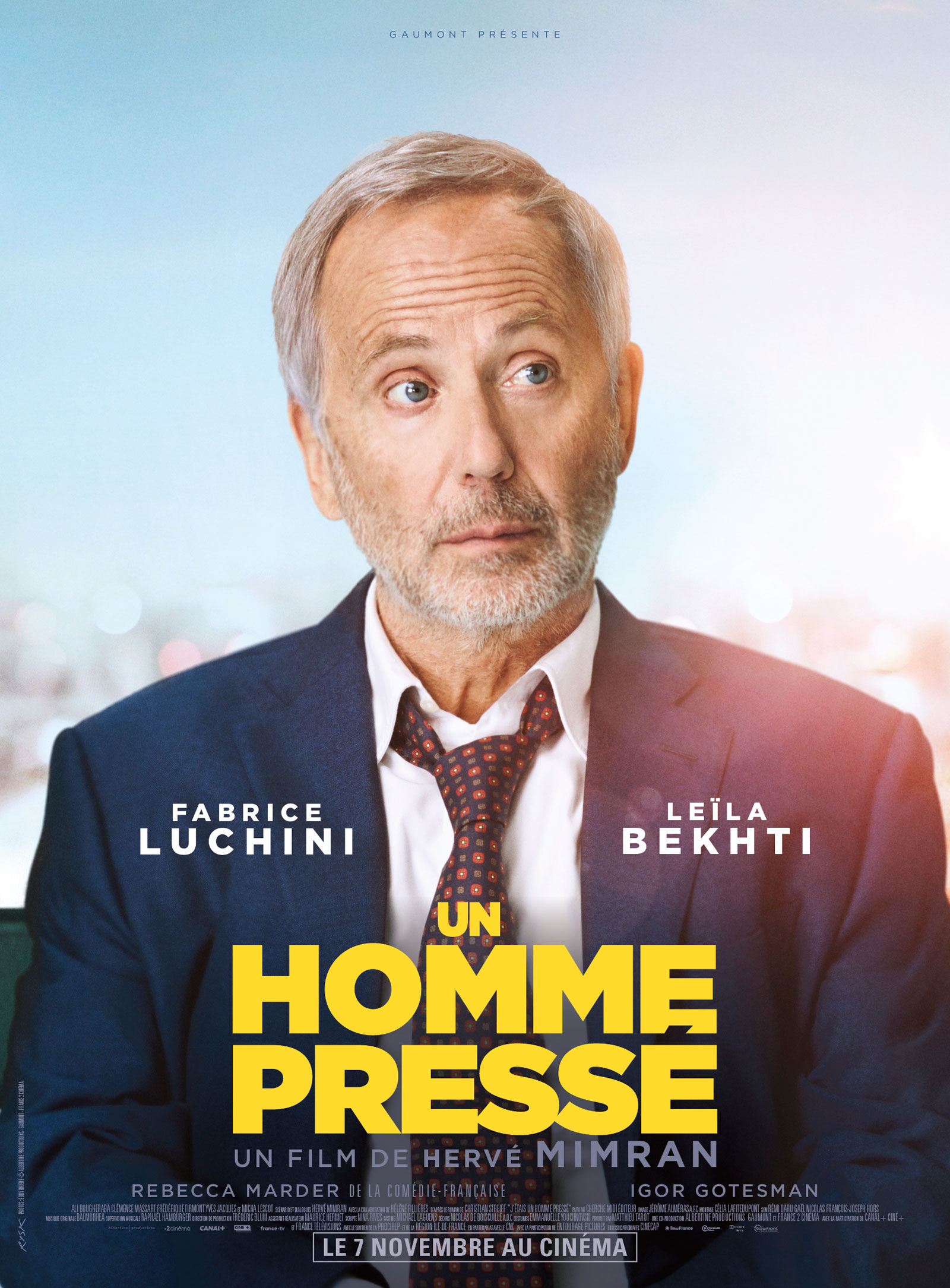 Un homme pressé affiche